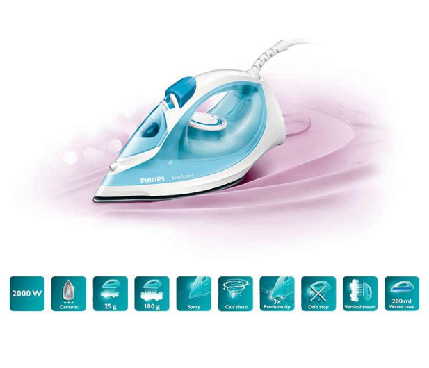Philips EasySpeed GC 1028/20G 2000W turkusowy - 211342 - zdjęcie 3
